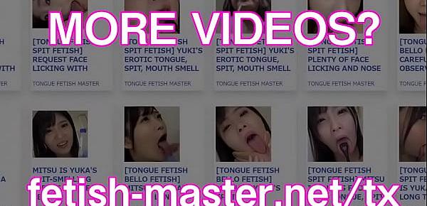  Japanese Asian Tongue Spit Face Nose Licking Sucking Kissing Handjob Fetish - More at fetish-master.net